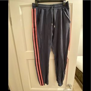 NAOT Lorna Jane navy sweats with orange stripes